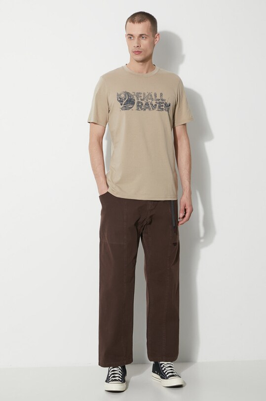 Футболка Fjallraven Lush Logo T-shirt F12600219.118 бежевый SS24
