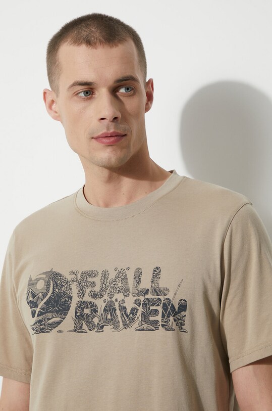 Футболка Fjallraven Lush Logo T-shirt F12600219.118 бежевый