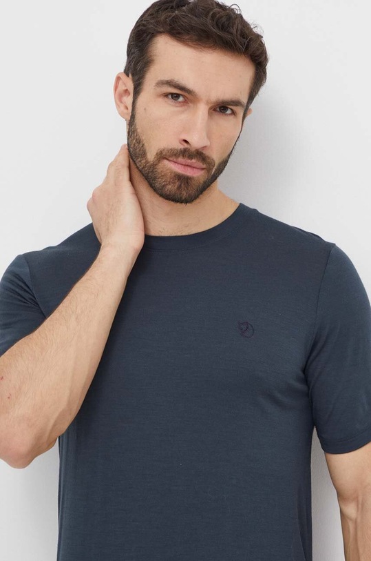 Вовняна футболка Fjallraven Abisko Wool темно-синій F87193.555