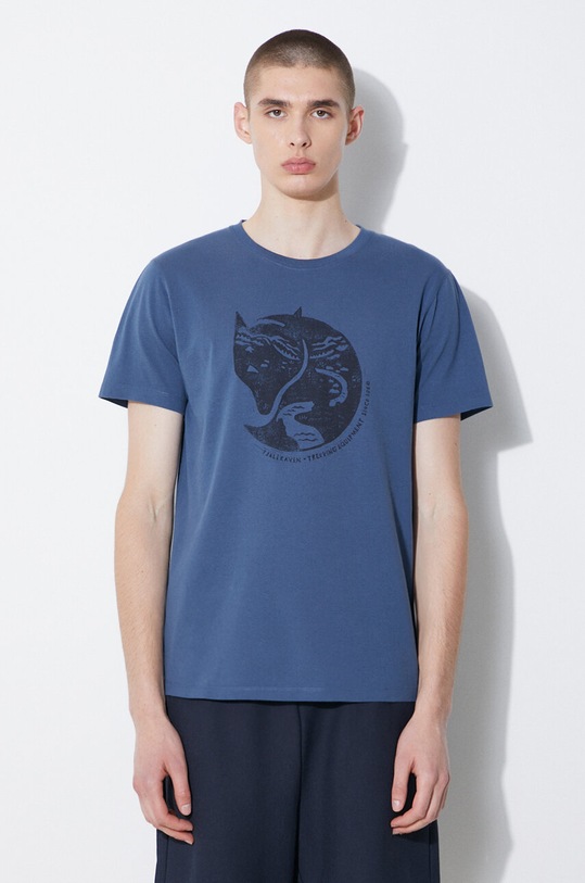 Fjallraven t-shirt in cotone Arctic Fox T-shirt regolare blu F87220.534
