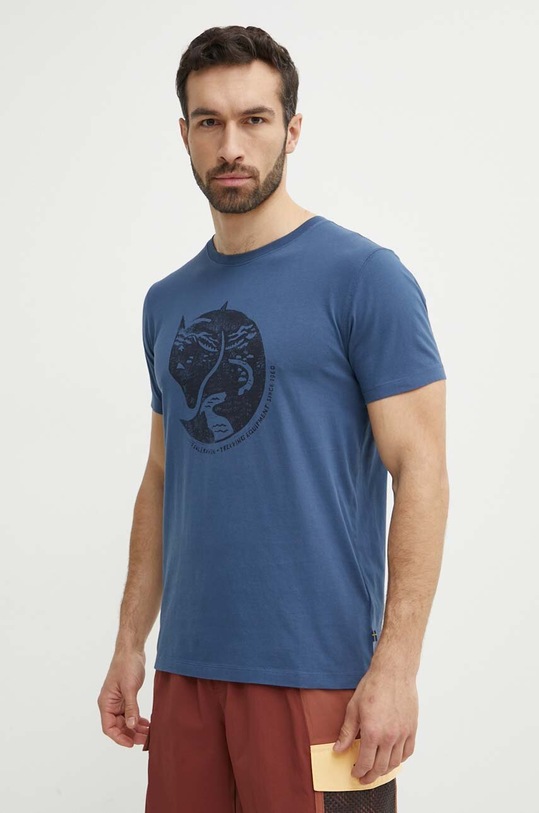 Bavlněné tričko Fjallraven Arctic Fox T-shirt modrá F87220.534