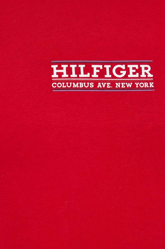 Tommy Hilfiger t-shirt bawełniany czerwony MW0MW34387