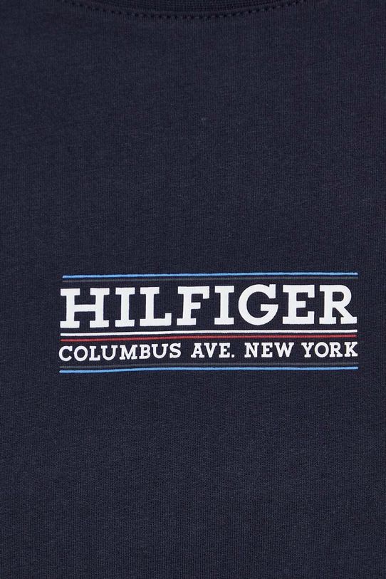 Pamučna majica Tommy Hilfiger MW0MW34387 mornarsko plava