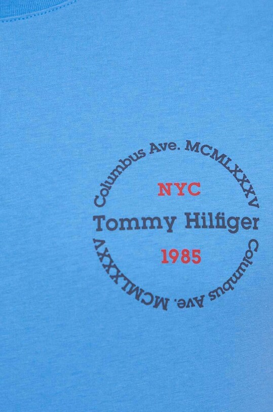 Бавовняна футболка Tommy Hilfiger блакитний MW0MW34390