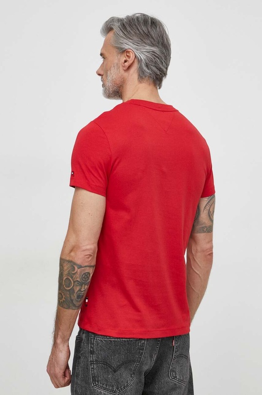 Tommy Hilfiger t-shirt bawełniany MW0MW34428 czerwony SS24