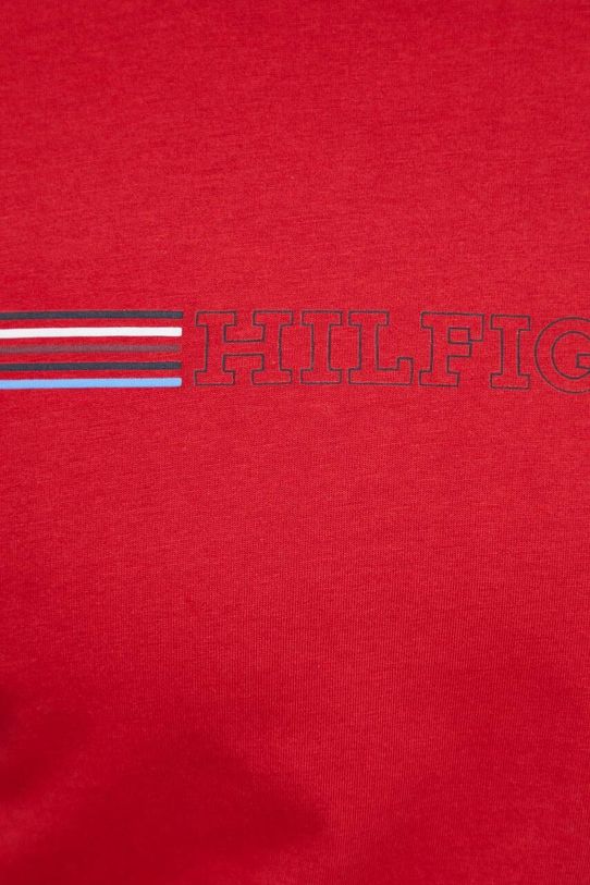 Bavlnené tričko Tommy Hilfiger červená MW0MW34428