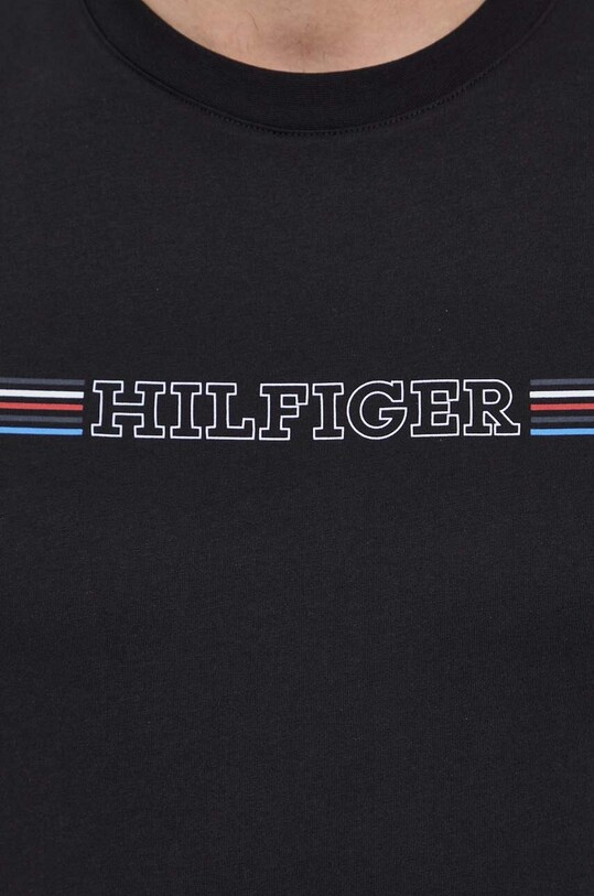 Хлопковая футболка Tommy Hilfiger MW0MW34428 чёрный