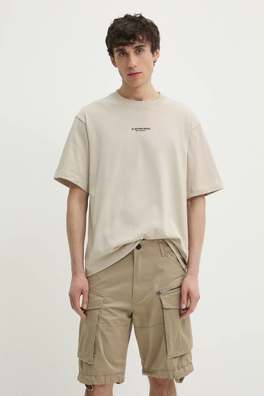 G-Star tricou din bumbac bej D24780.C336