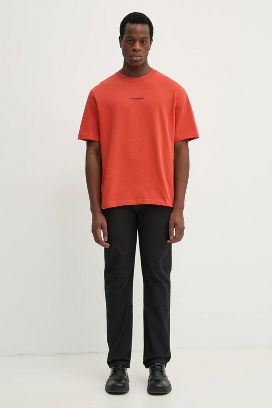 G-Star tricou din bumbac D24780.C336 portocaliu SS25