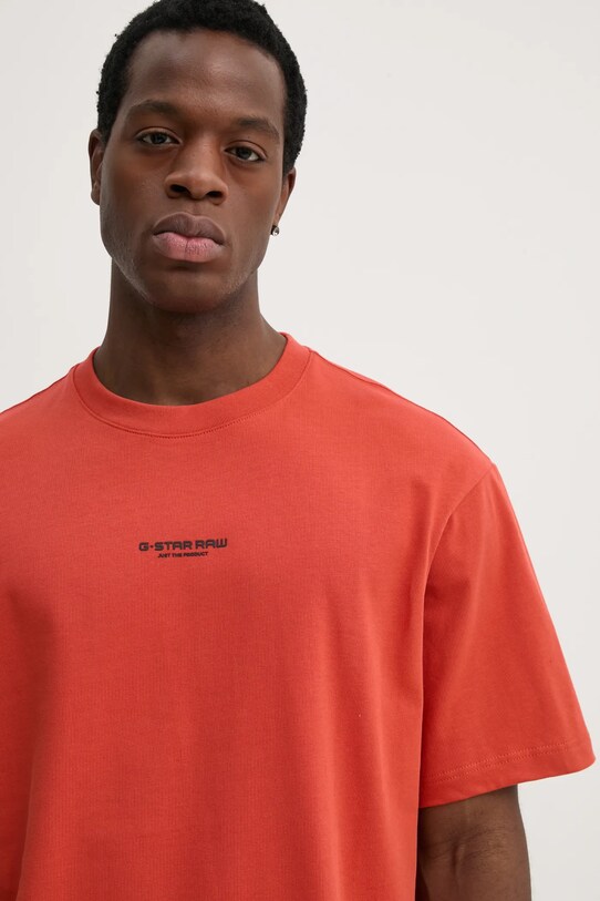 G-Star tricou din bumbac portocaliu D24780.C336