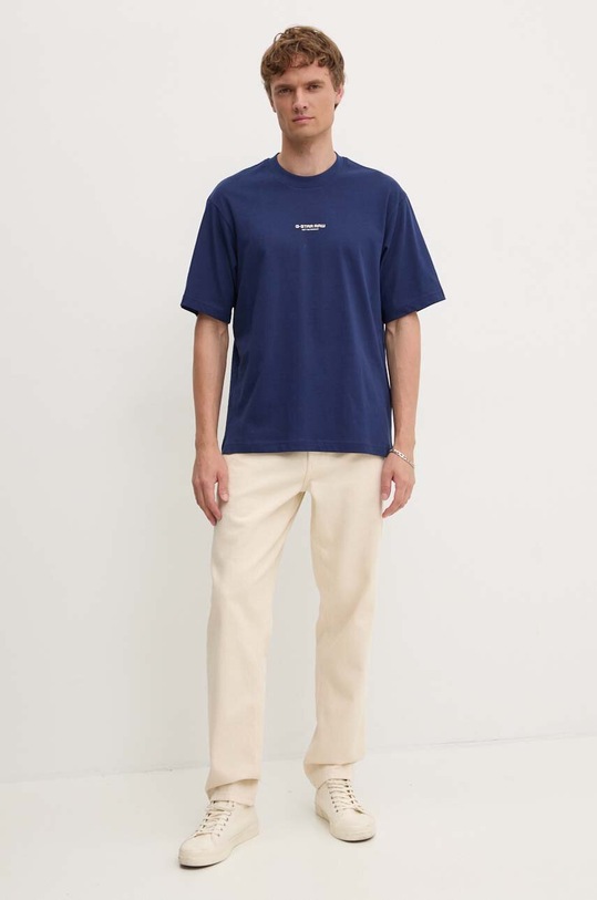 Хлопковая футболка G-Star D24780.C336 голубой SS25