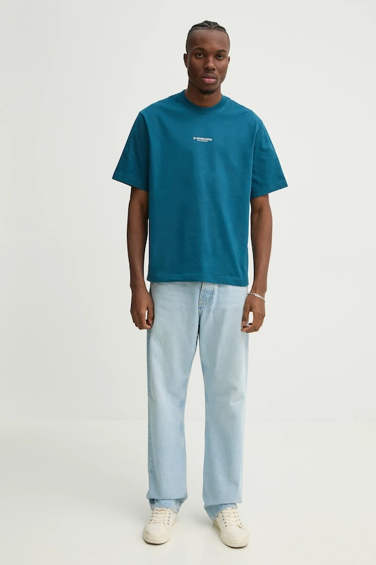 G-Star tricou din bumbac D24780.C336 albastru SS25