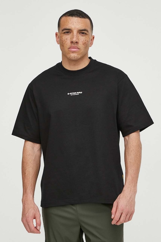 G-Star t-shirt bawełniany D24780.C336 czarny SS25