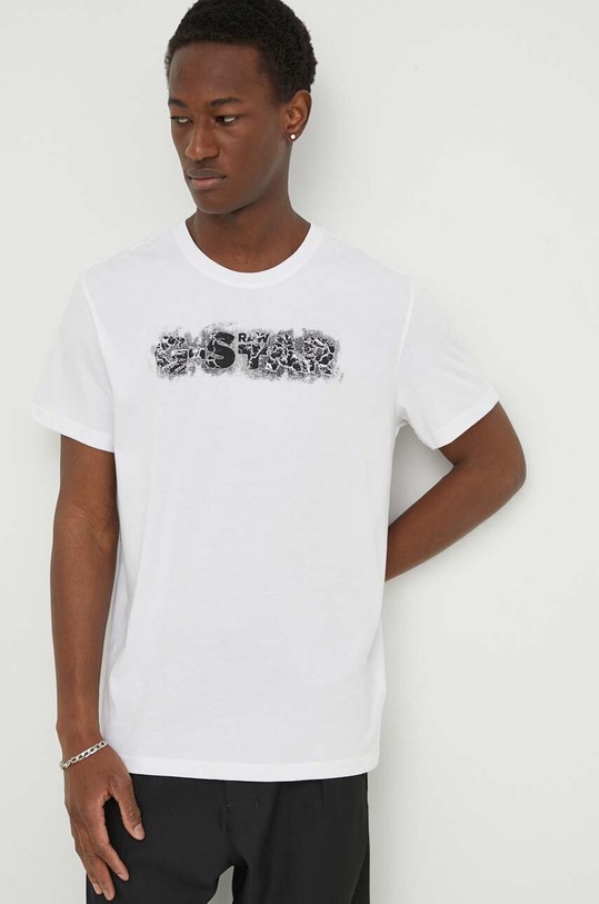 G-Star t-shirt bawełniany nadruk biały D24363.C506