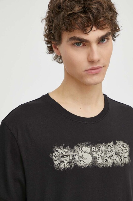 G-Star tricou din bumbac print negru D24363.C506