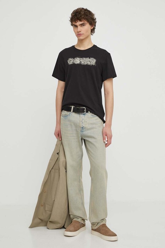 G-Star tricou din bumbac D24363.C506 negru SS24