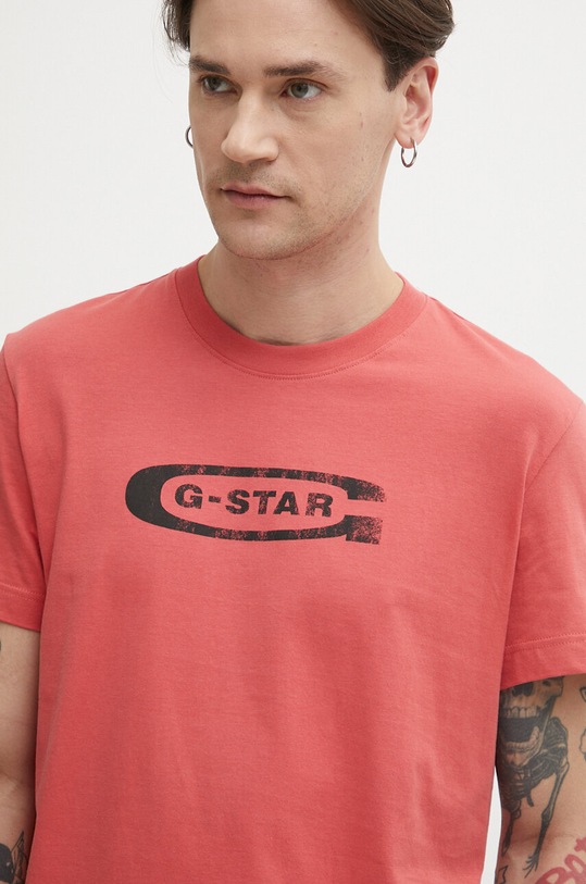 Odzież G-Star t-shirt bawełniany D24365.336 różowy