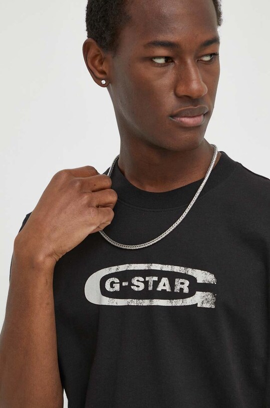 G-Star tricou din bumbac negru D24365.336