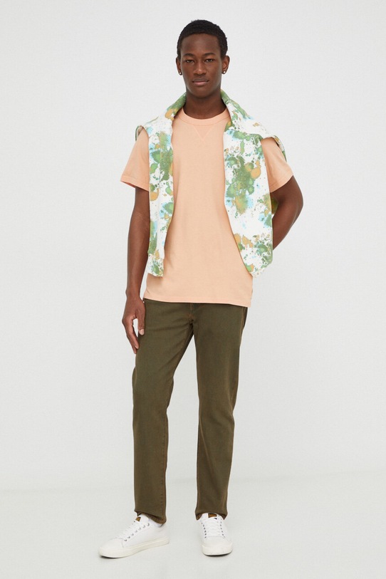 Bavlněné tričko G-Star D24449.336 oranžová AW25