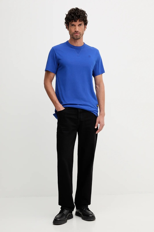 Хлопковая футболка G-Star Raw D24449.336 голубой AW25