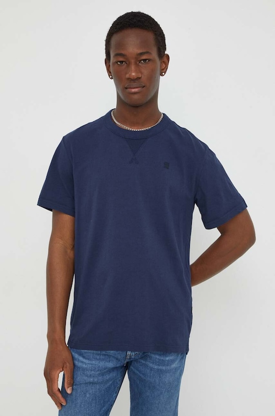 G-Star t-shirt bawełniany granatowy D24449.336