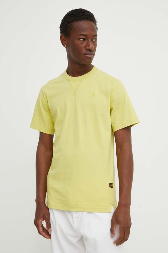 G-Star tricou din bumbac uni verde D24449.336