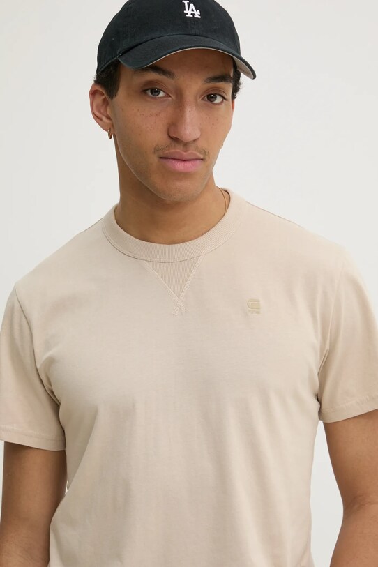 G-Star tricou din bumbac bej D24449.336
