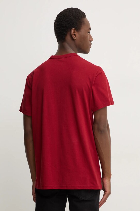 G-Star tricou din bumbac D24449.336 burgundia AW25