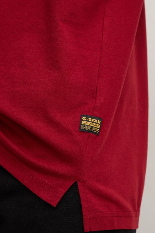G-Star tricou din bumbac burgundia D24449.336