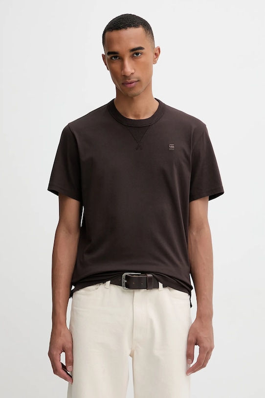 Хлопковая футболка G-Star Raw коричневый D24449.336