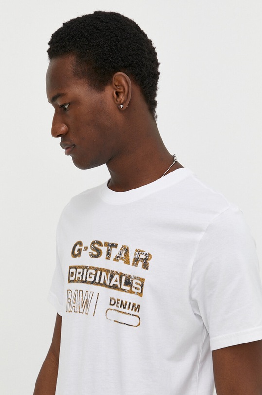 Bavlnené tričko G-Star biela D24420.336