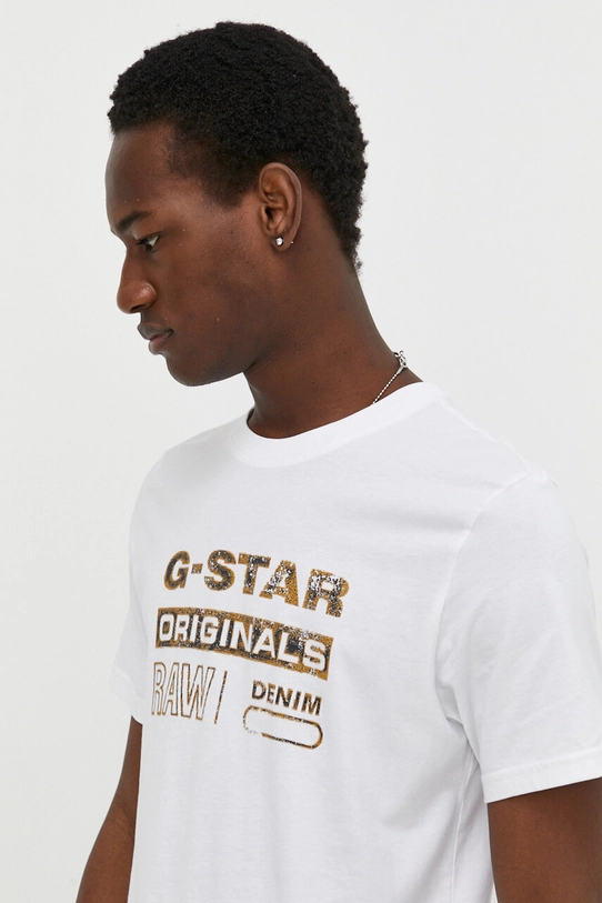 G-Star Raw t-shirt bawełniany biały D24420.336