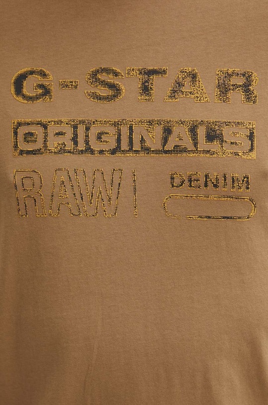 G-Star t-shirt bawełniany D24420.336 brązowy