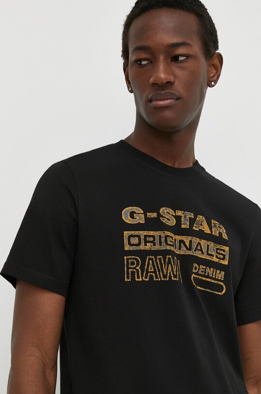 Bavlnené tričko G-Star Raw čierna D24420.336