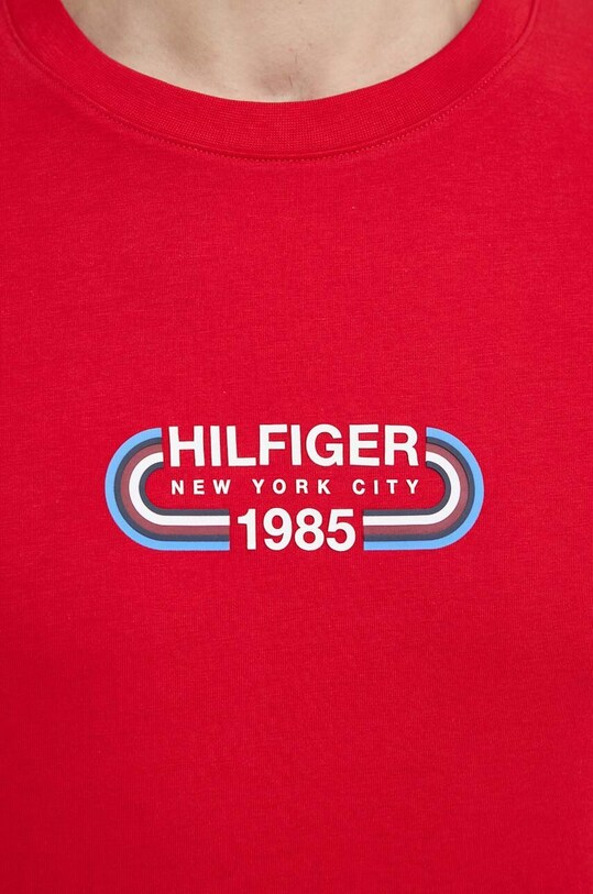 Bavlnené tričko Tommy Hilfiger červená MW0MW34429