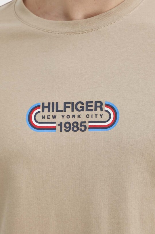 Бавовняна футболка Tommy Hilfiger бежевий MW0MW34429