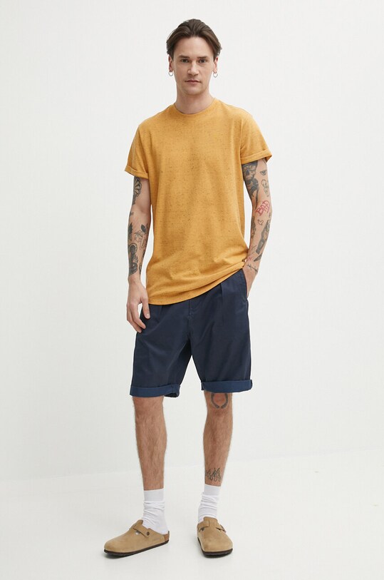 G-Star tricou din bumbac D16396.D565 portocaliu SS24