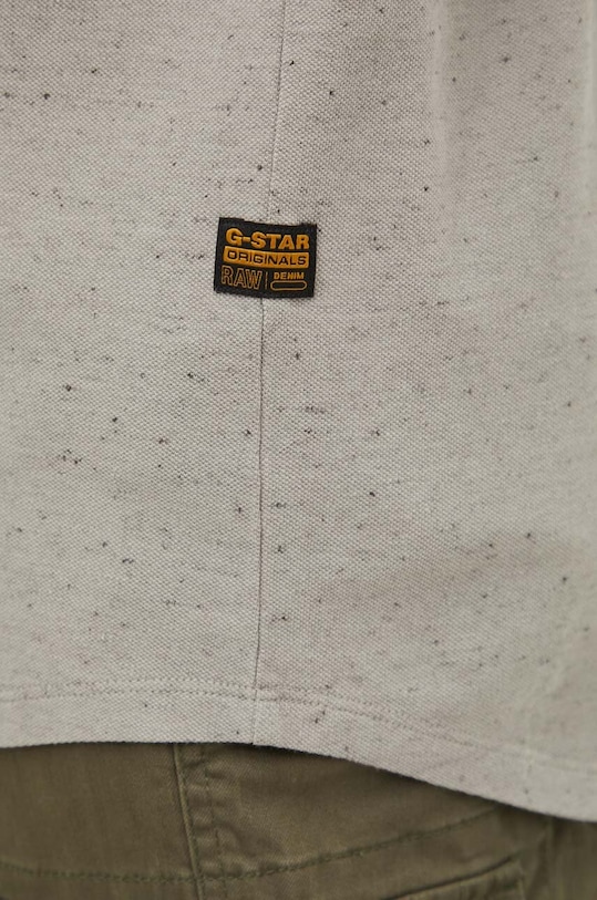 G-Star t-shirt bawełniany D16396.D565 beżowy