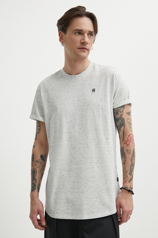 G-Star t-shirt bawełniany z elastanem szary D16396.D565