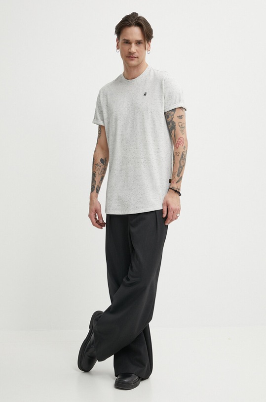 G-Star t-shirt bawełniany D16396.D565 szary SS24
