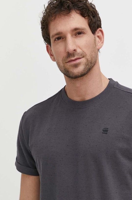 Βαμβακερό μπλουζάκι G-Star γκρί D16396.D565