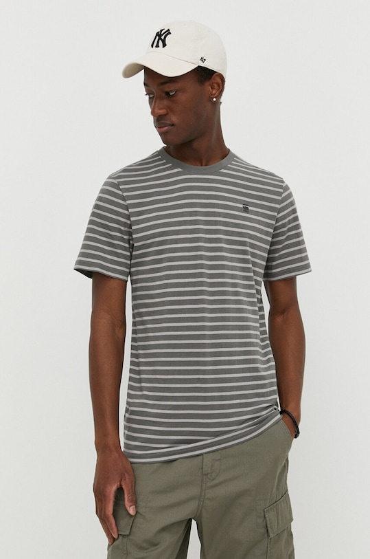 G-Star t-shirt bawełniany szary D24445.C339