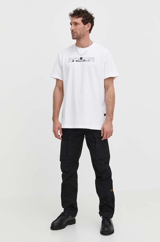Bavlnené tričko G-Star D24425.C336 biela AW24