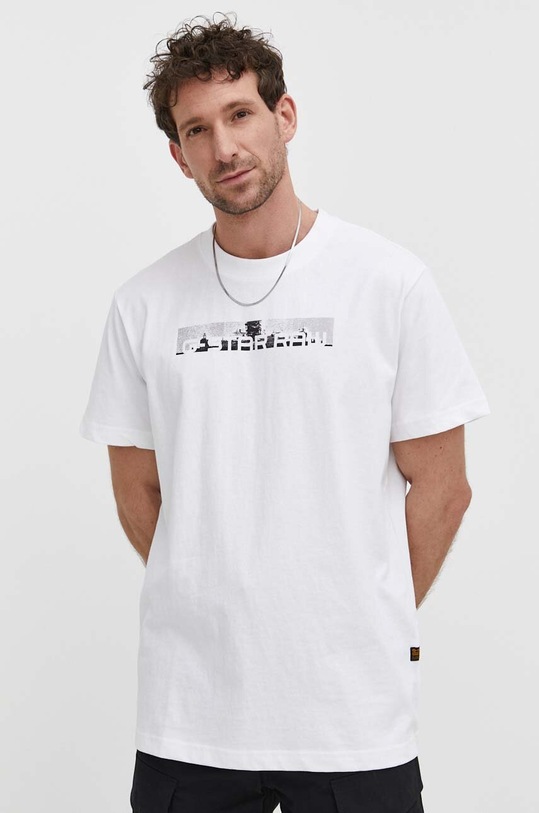 Oblečenie Bavlnené tričko G-Star D24425.C336 biela