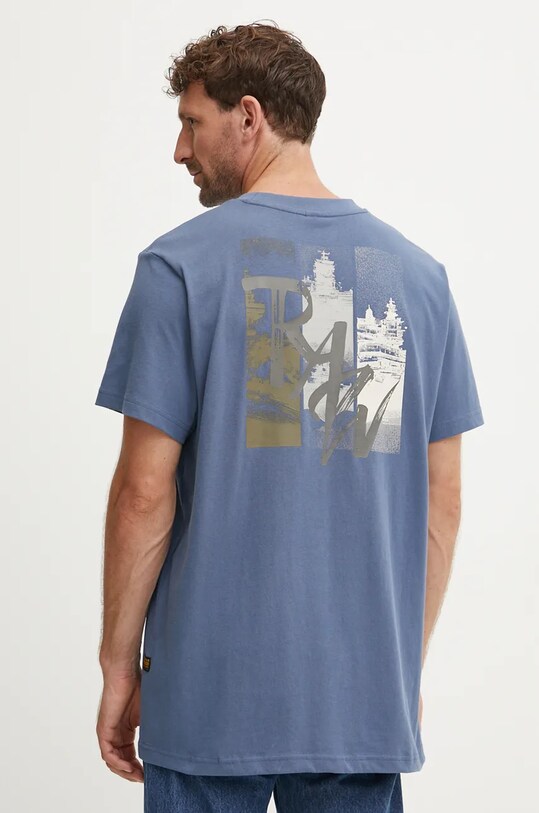 Îmbrăcăminte G-Star tricou din bumbac D24425.C336 albastru