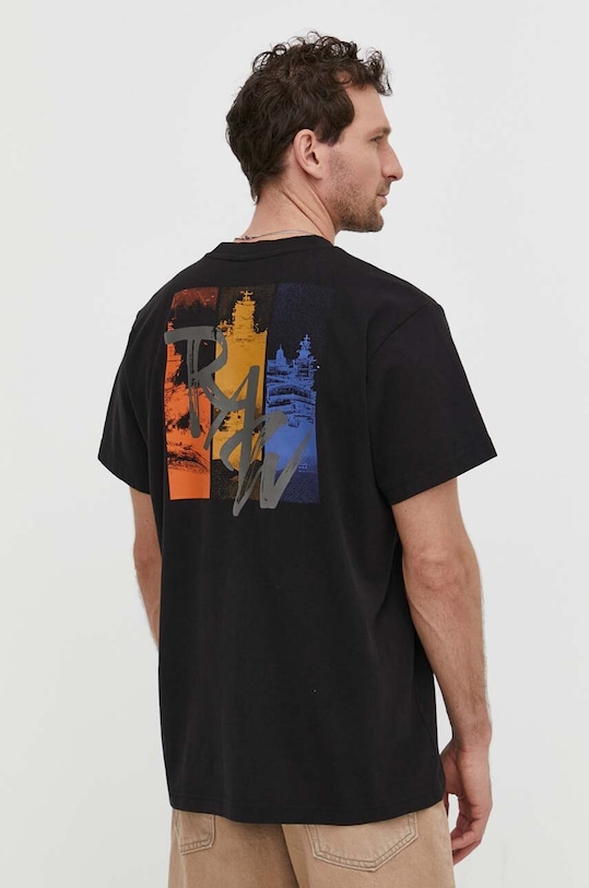 G-Star t-shirt bawełniany nadruk czarny D24425.C336