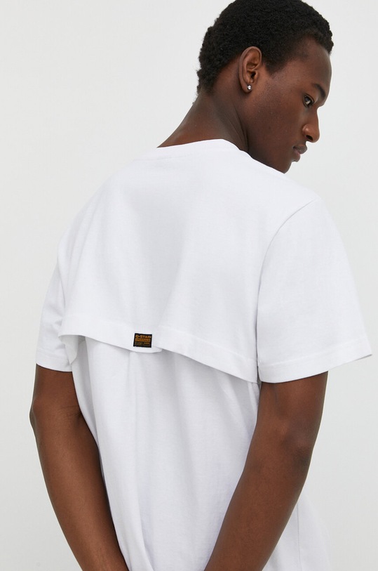 Bavlnené tričko G-Star relaxed biela D24434.D593