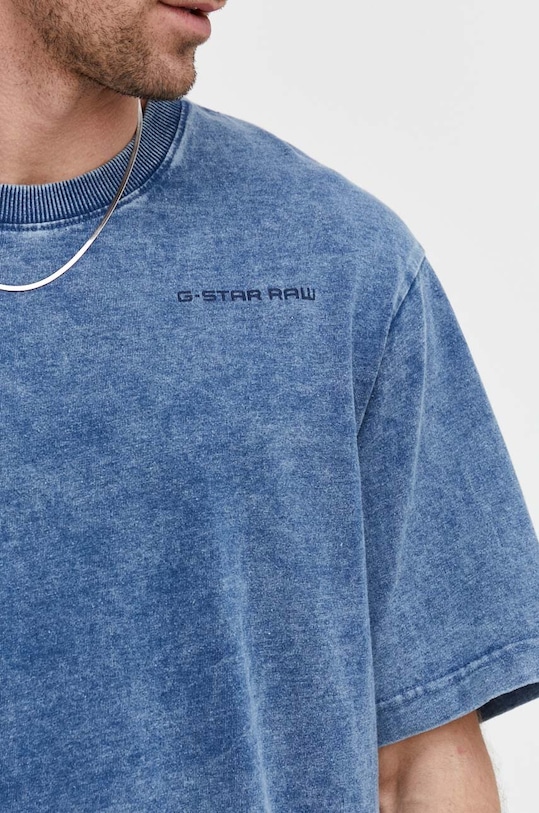 Βαμβακερό μπλουζάκι G-Star D24436.D588 μπλε