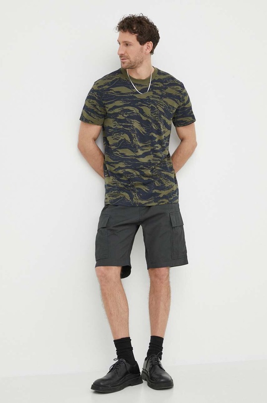 G-Star t-shirt bawełniany D24421.C334 zielony SS24
