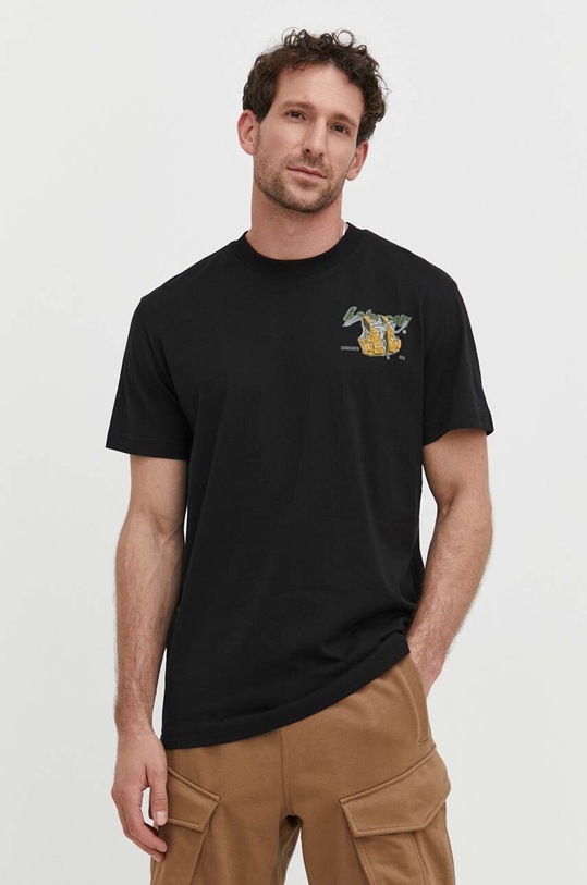 Bavlnené tričko G-Star relaxed čierna D24423.336